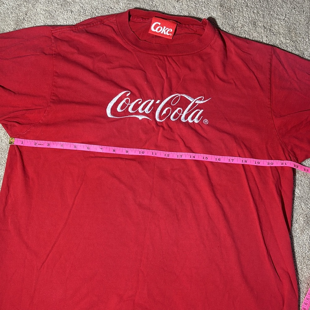 Vintage Coca Cola Short Sleeve Tee Callie embroidered logo nostalgic T XL - Picture 11 of 11